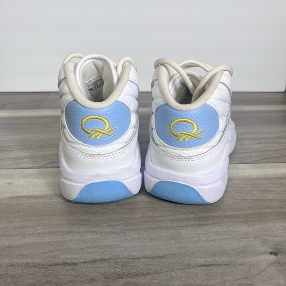 Reebok Question Mid Iverson Denver Nuggets Shoes Youth 2 Kids White Blue baller - Picture 4 of 7